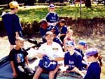 Chris Bielert of Bristol, CT with a few campers - Friday, July 31, 1998