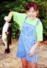 Alyssa Carlucci of Danbury, CT with a 4 pound, 1 ounce bass - July 29, 1998