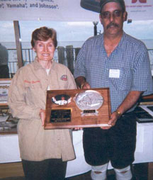 Ronnie Kerchal with Little Bill, designer of the Junior Individual Championship Plaque Northern Junior Divisional June 25, 2004