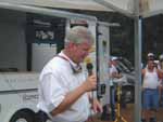 Mike Wurm, professional angler, made his third appearance as Weigh in Emcee in the Junior Invitational tournament series.  July 13, 2002