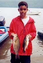Ryan Hill (13) of Danbury, CT with a 2.82 pound bass - August 17, 2001